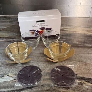 Epicure Glass Prep Bowls with Silicone Lids
